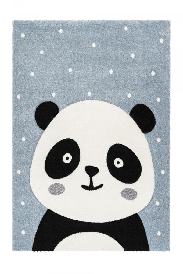 Detský modrý kusový koberec Panda Amigo 322