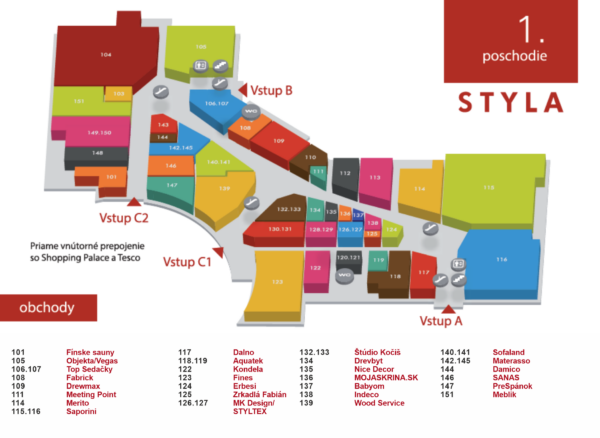 STYLA - mapa SANAS